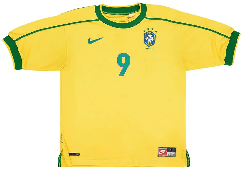 Nike Brazil 1998 Reissue Ronaldo Soccer Replica Jersey Varsity Maize