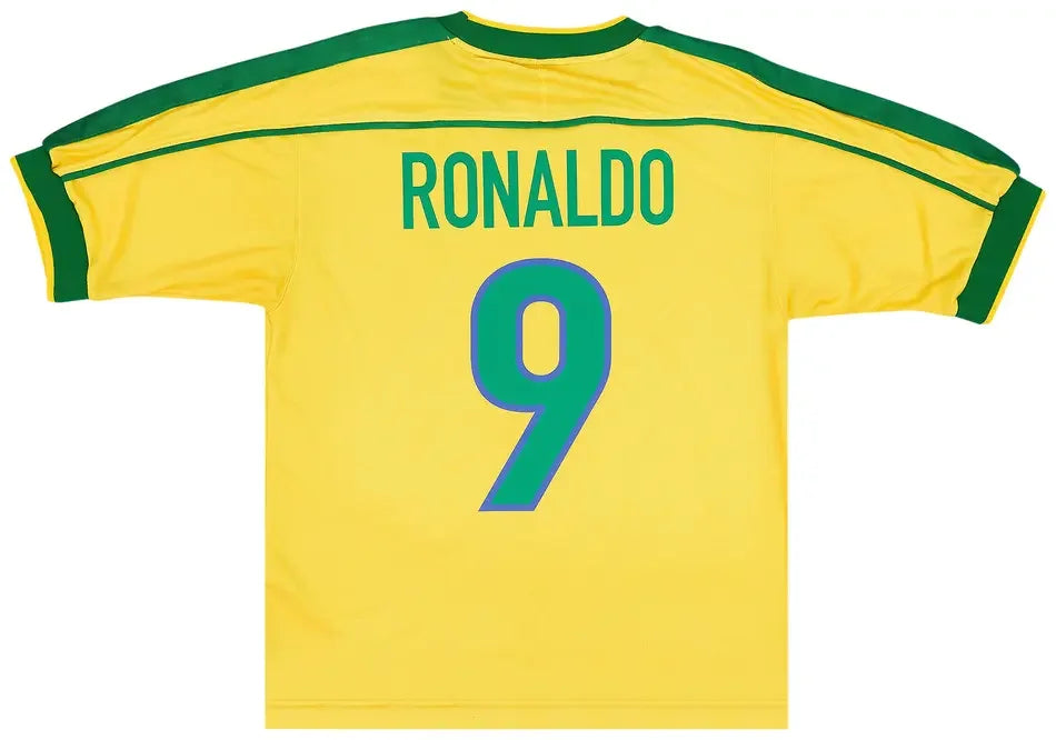 Nike Brazil 1998 Reissue Ronaldo Soccer Replica Jersey Varsity Maize