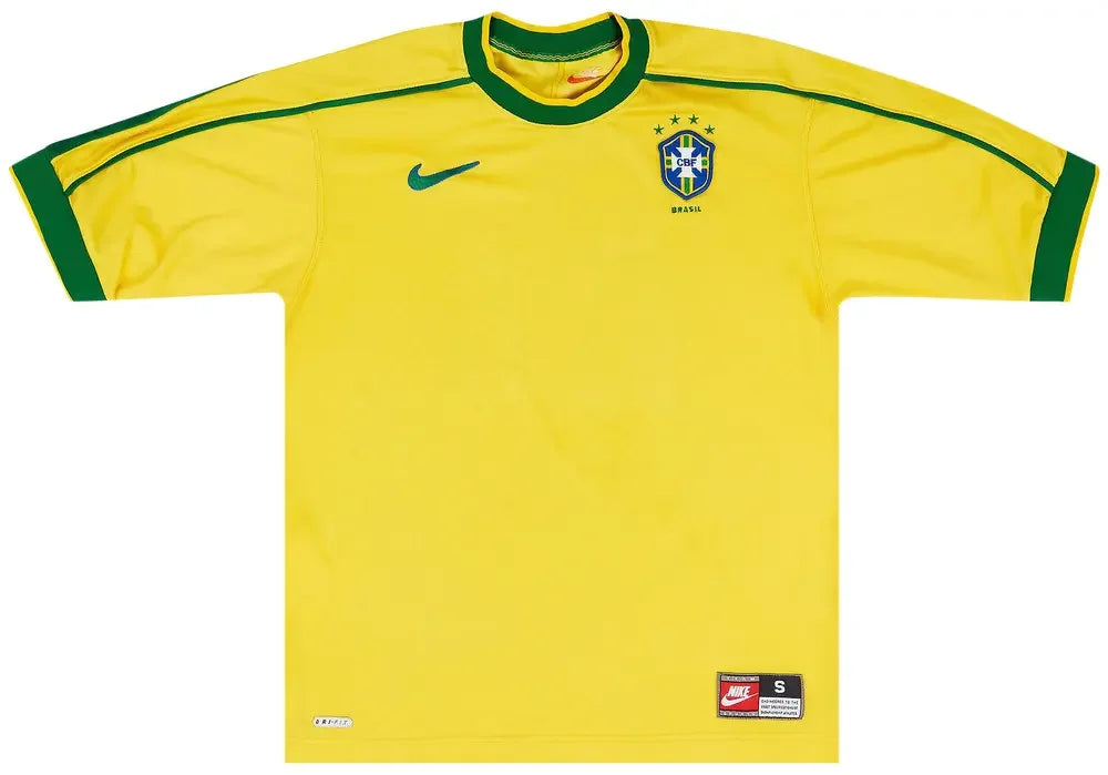 Nike Brazil 1998 Reissue Soccer Replica Jersey Varsity Maize/Pine Green