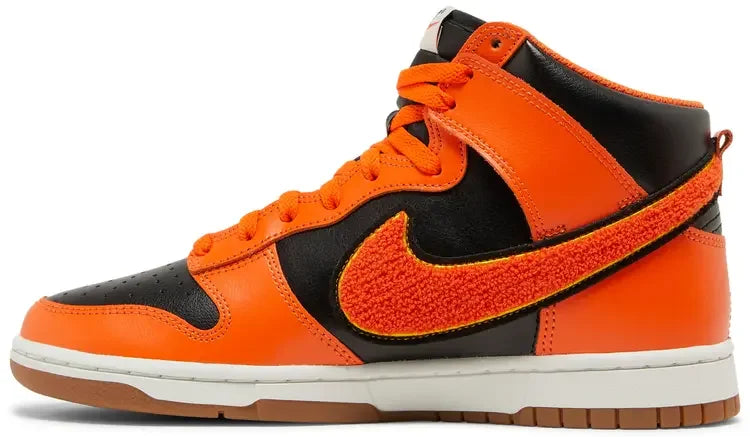 Nike Dunk High Retro Chenille Swoosh Safety Orange-2