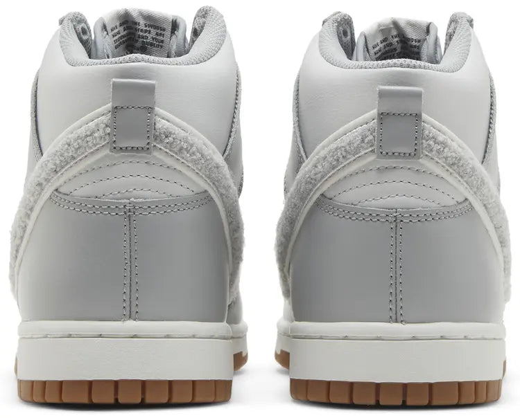 Nike Dunk High University Chenille Swoosh Light Smoke Grey-hell counter
