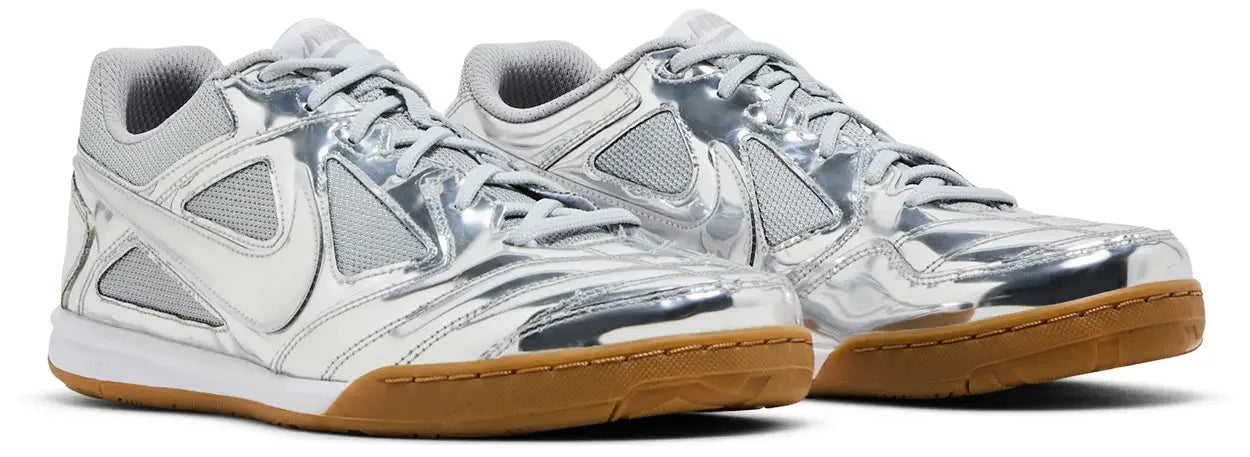 Nike Gato LV8 Metallic Silver White Gum Light Brown Pair