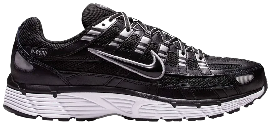 Nike P-6000 Black White Metallic Silver