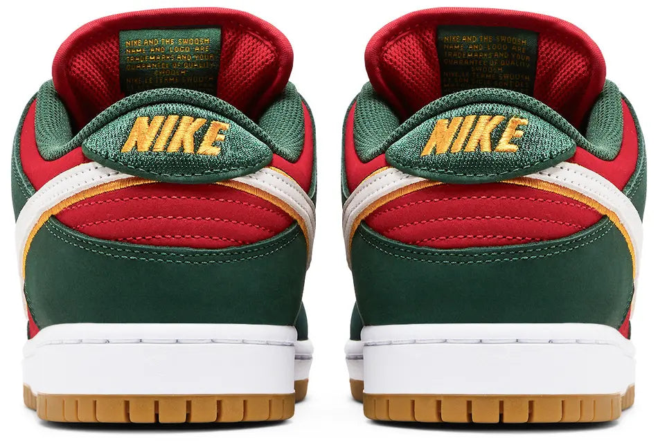 Nike SB Dunk Low Pro PRM Seattle Supersonics heel counter