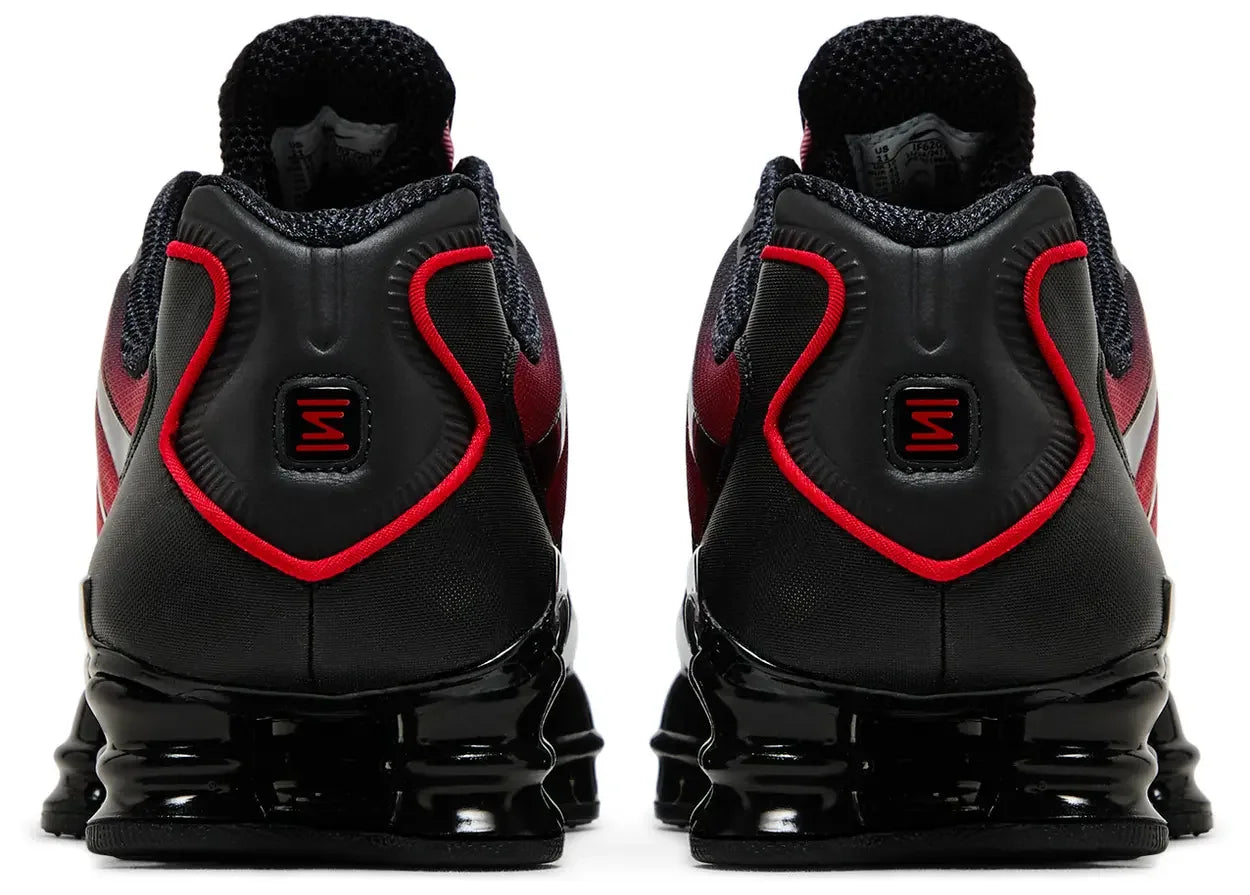 Nike Shox TL Black University Red Gradient Back