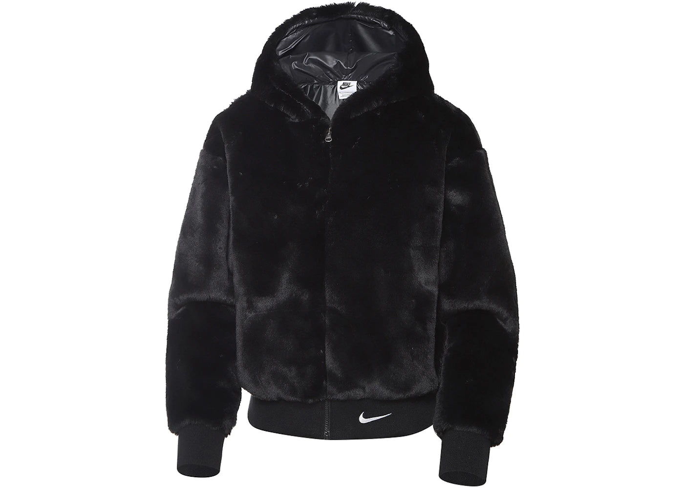Nike Sportswear Essentials Faux Fur Jacket Black/White