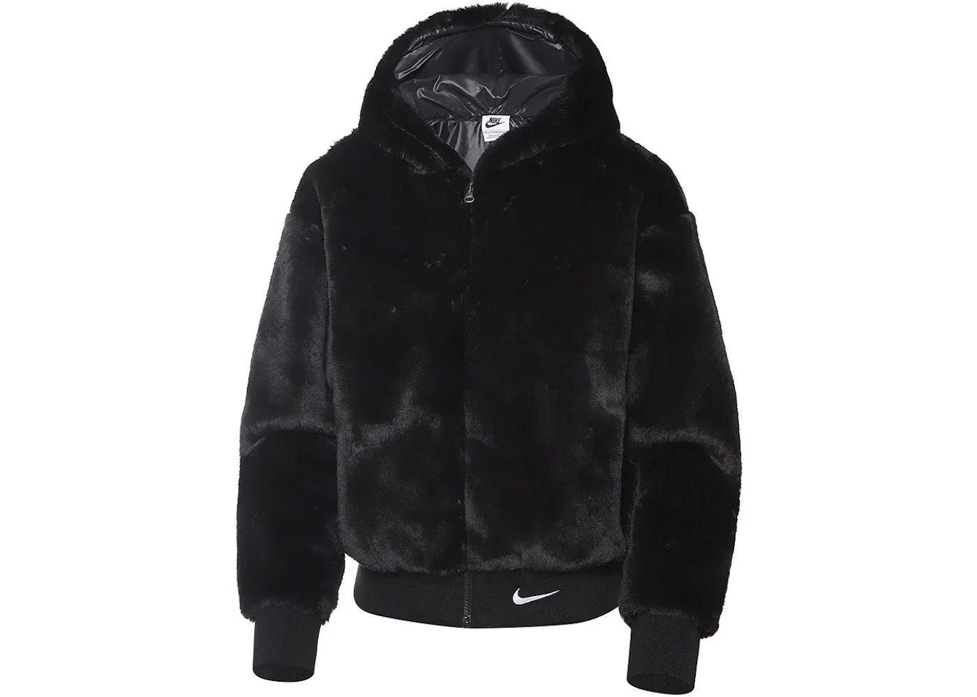 Nike Sportswear Essentials Faux Fur Jacket Black/White