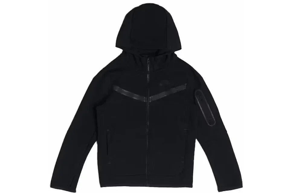 Nike Sportswear Kids' Tech Fleece Full-Zip Hoodie (Plus Size) Black/Black