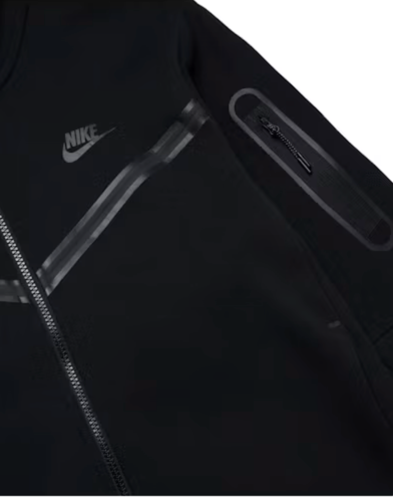 Nike Sportswear Tech Fleece Full-Zip Hoodie Black Zoom Logo