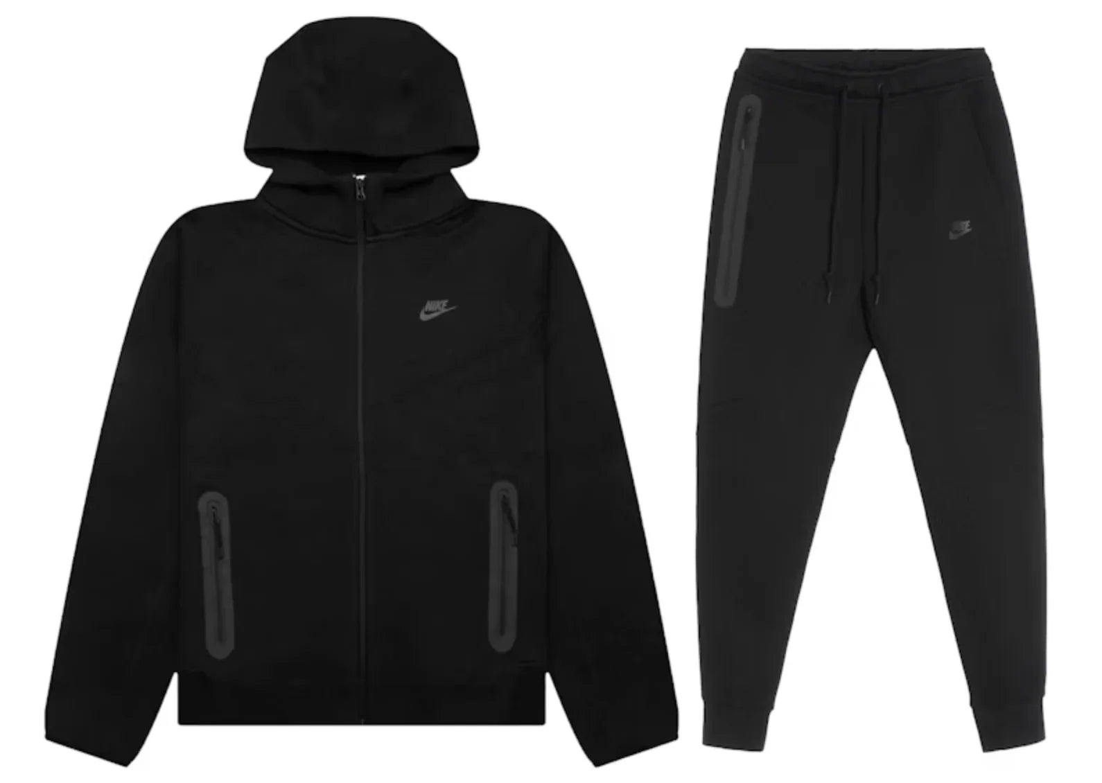 Nike Sportswear Tech Fleece Full-Zip Hoodie & Joggers Set Black/Black