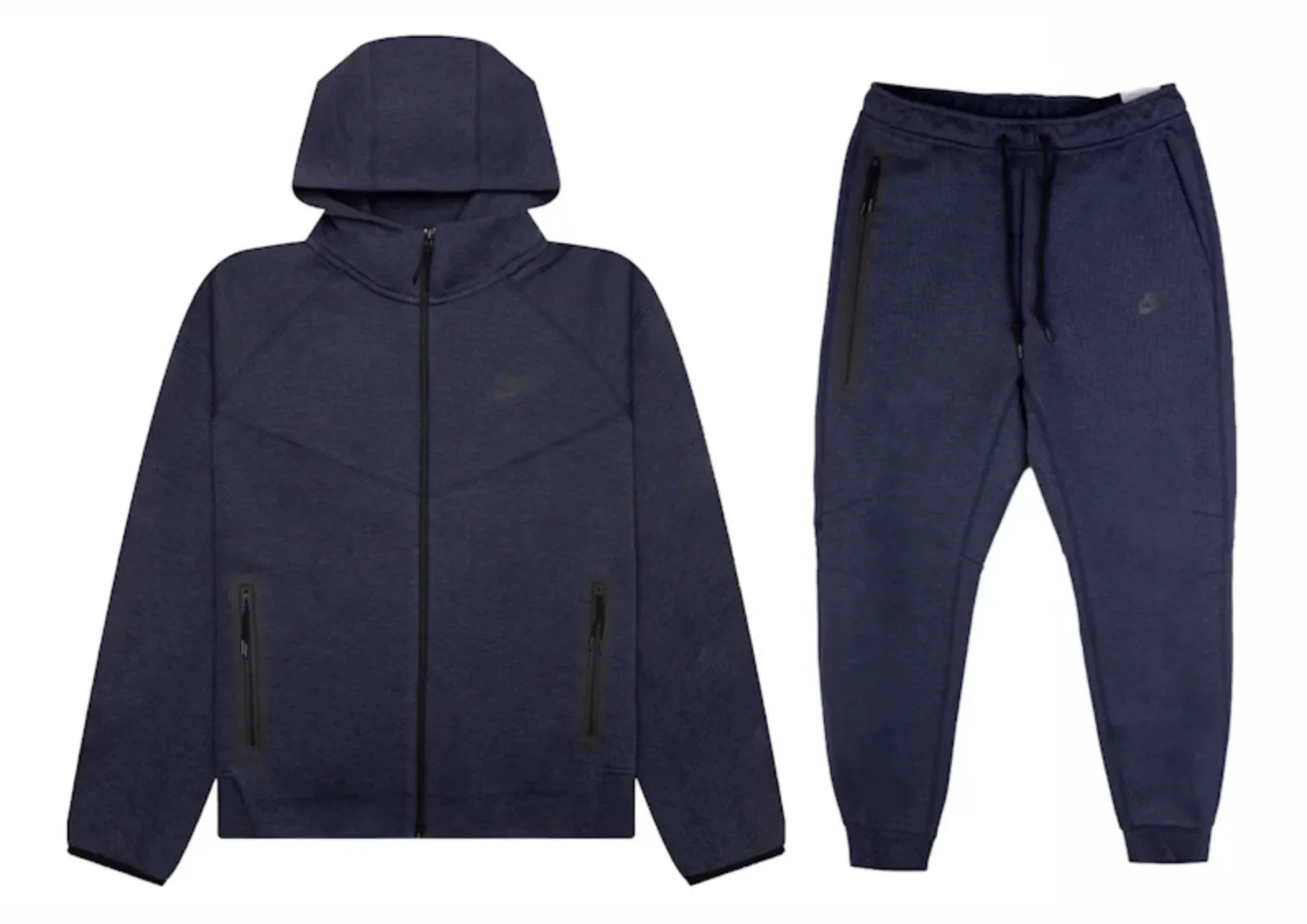 Nike Sportswear Tech Fleece Windrunner Full Zip Hoodie & Joggers Set Obsidian Heather/Black