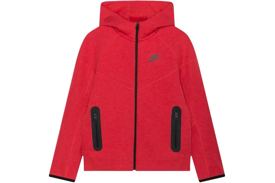 Nike Sportswear Tech Fleece Windrunner Full-Zip Hoodie Light University Red Heather/Black