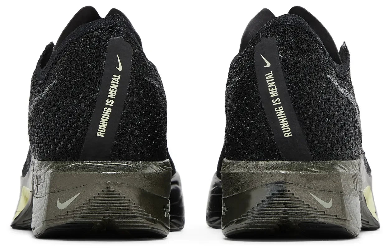 Nike ZoomX Vaporfly 3 Black Olive Aura Metallic Medium Ash Back
