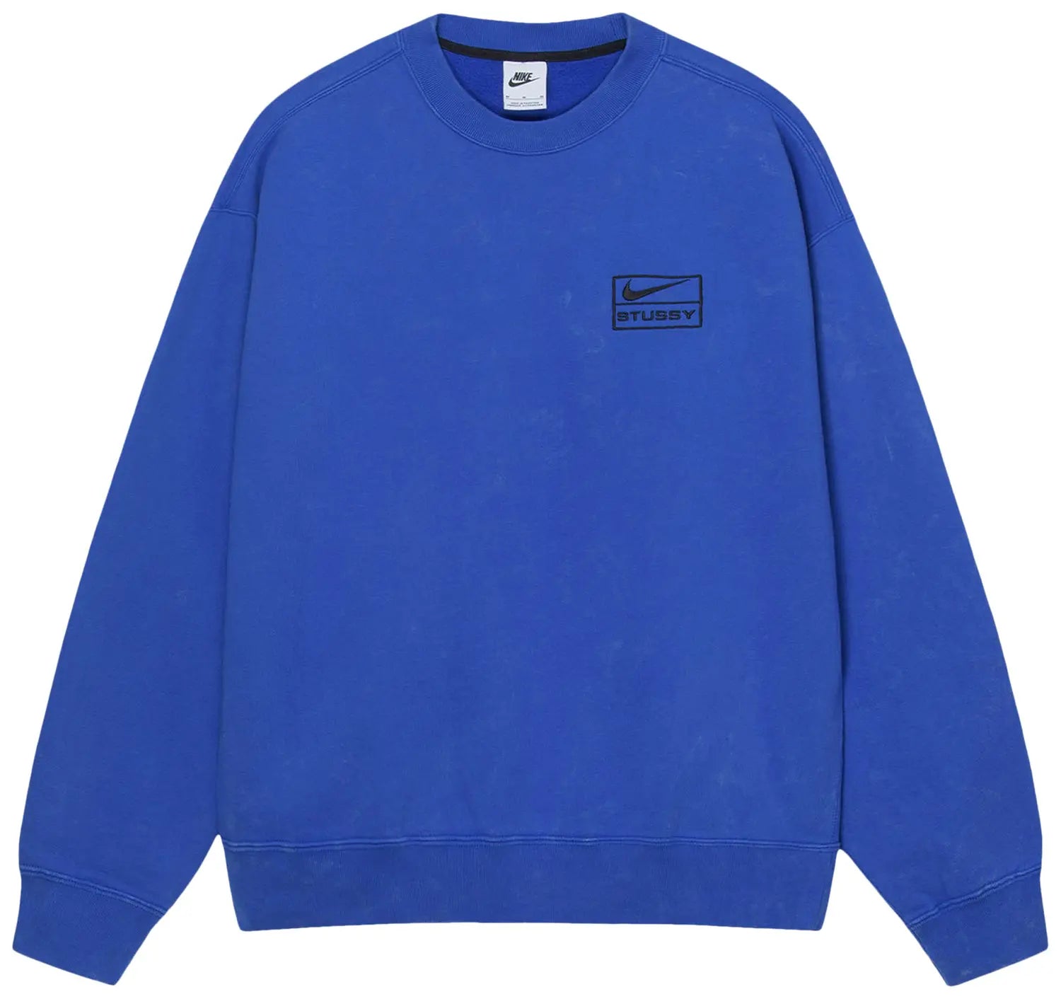 Nike x Stussy Acid Wash Crew Fleece Blue