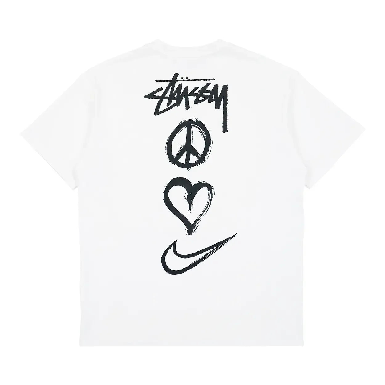Nike x Stussy Peace, Love, Swoosh T-shirt (US Sizing) White Back