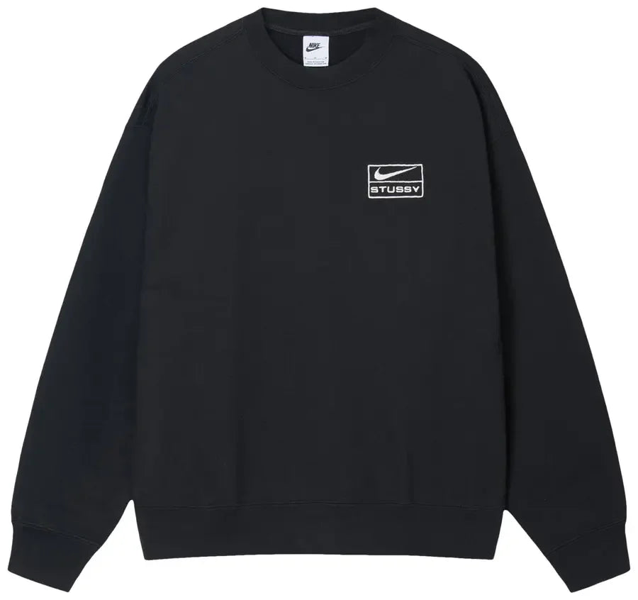 Nike x Stussy Wash Crew Fleece Black