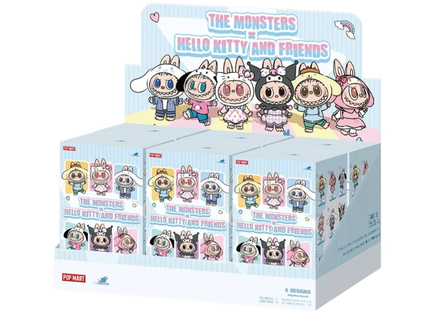 Pop Mart The Monsters Labubu x Hello Kitty and Friends Series Sealed Case (6 Blind Box) -1
