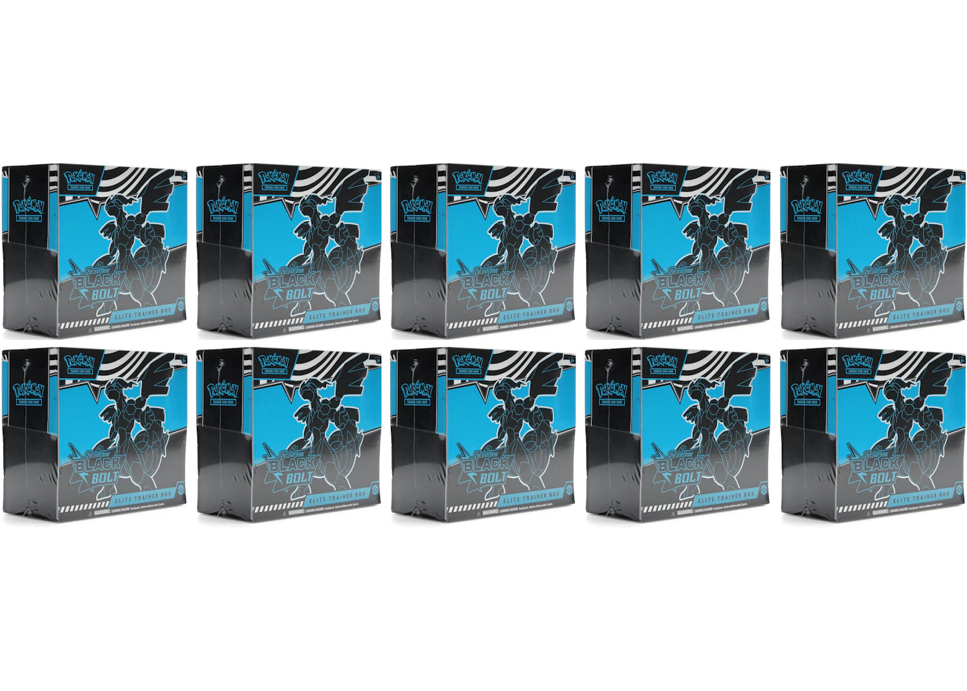 2025 Pokémon Scarlet & Violet Black Bolt Elite Trainer Box 10x Lot -1
