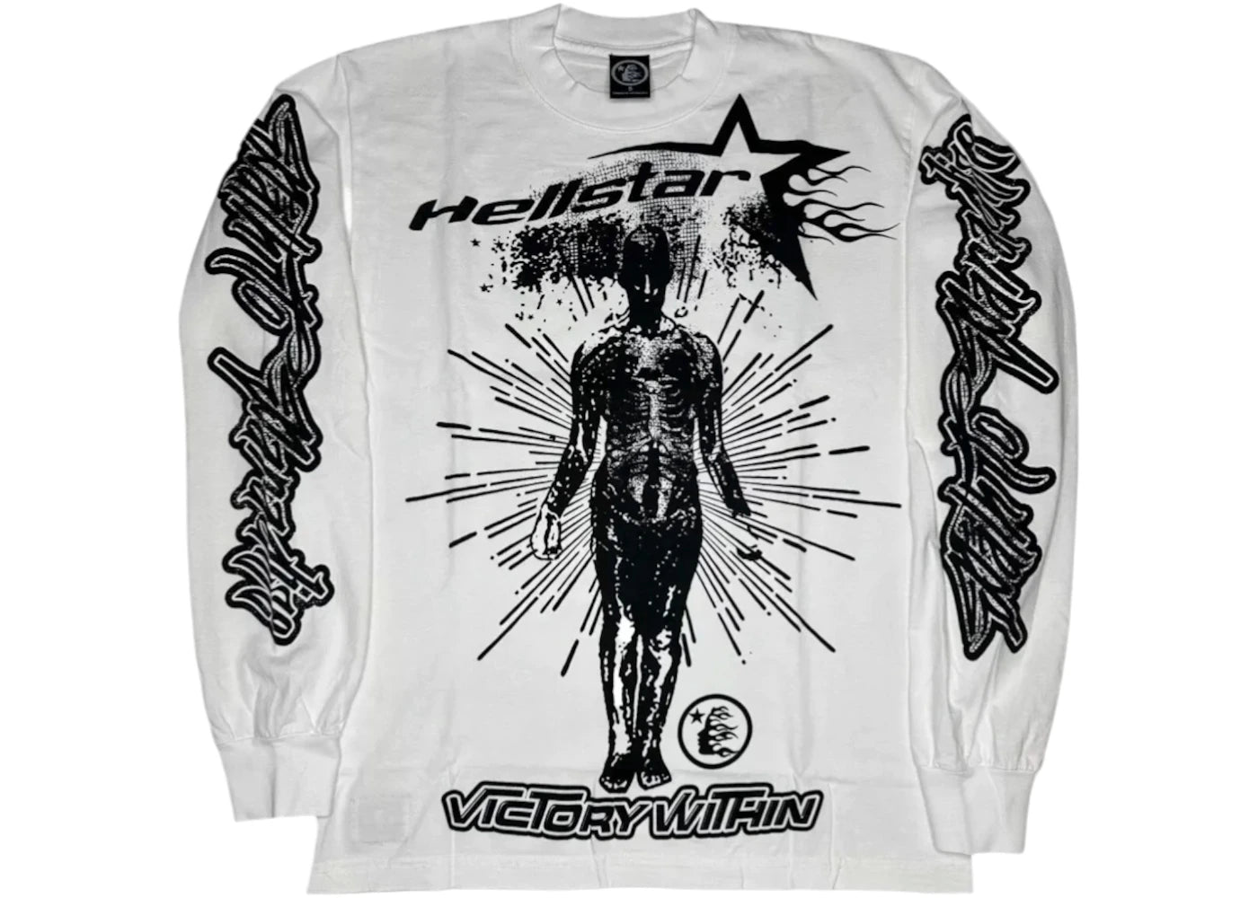 Hellstar Overseas Inner Star L/S T-shirt White -1