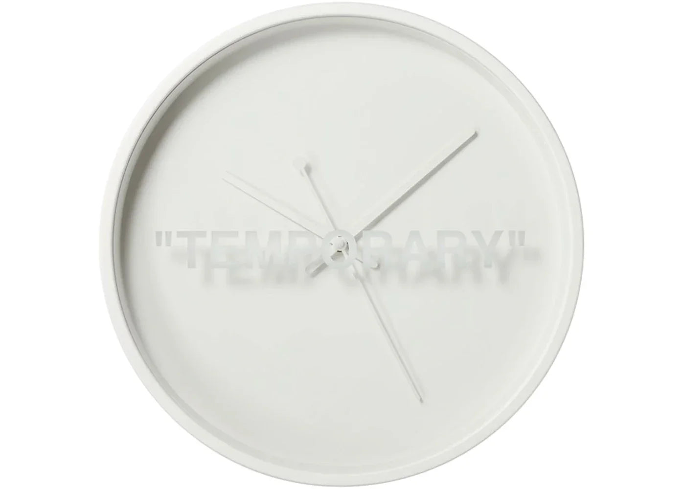 Virgil Abloh x IKEA MARKERAD "TEMPORARY" Wall Clock White -1
