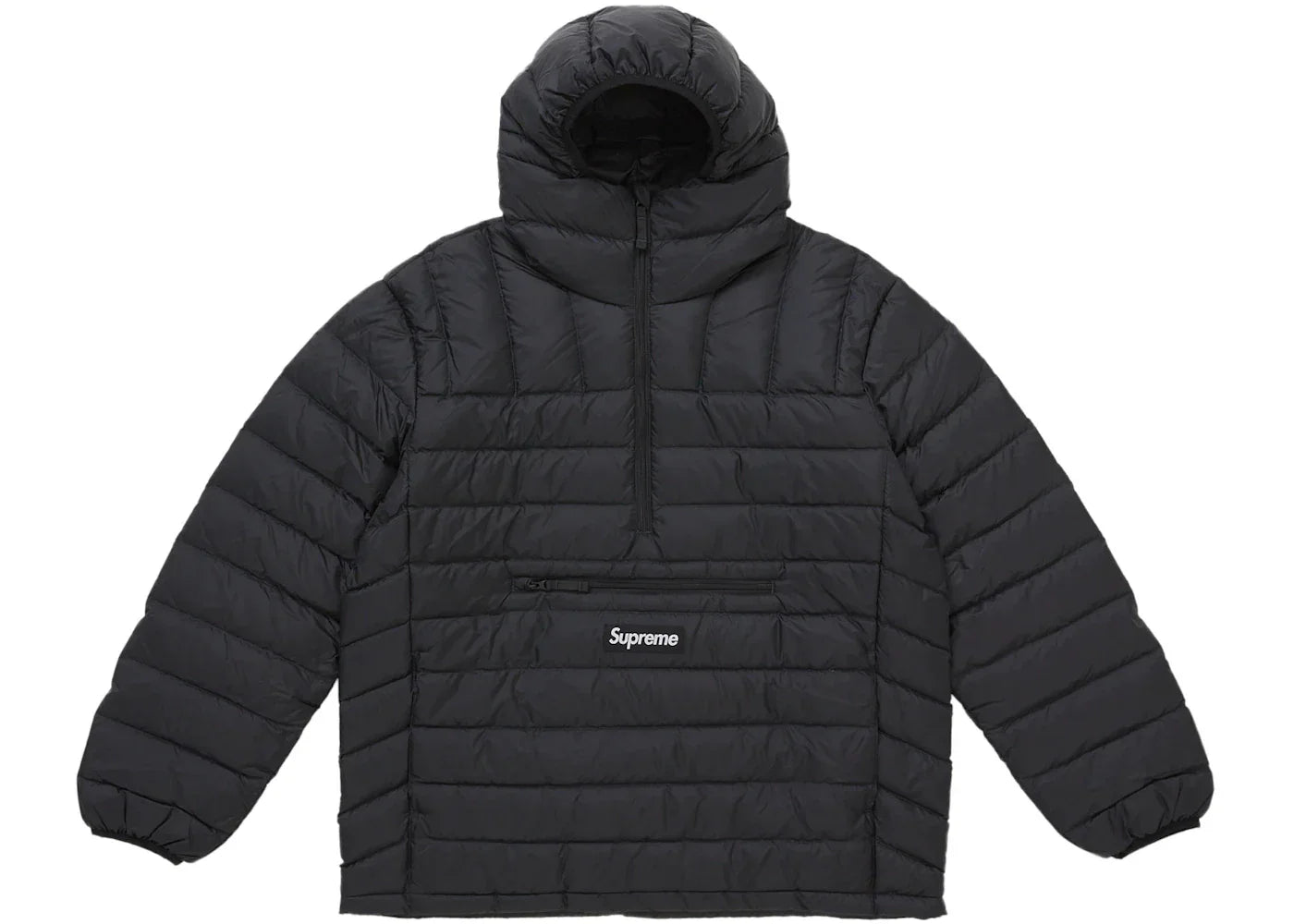 Supreme Micro Down Half Zip Hooded Pullover (FW25) Black -1