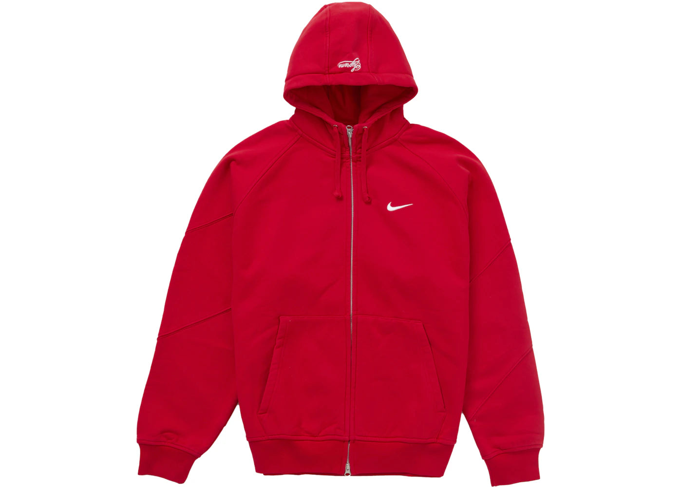 Supreme Nike Zip Up Hooded Sweatshirt Red -1