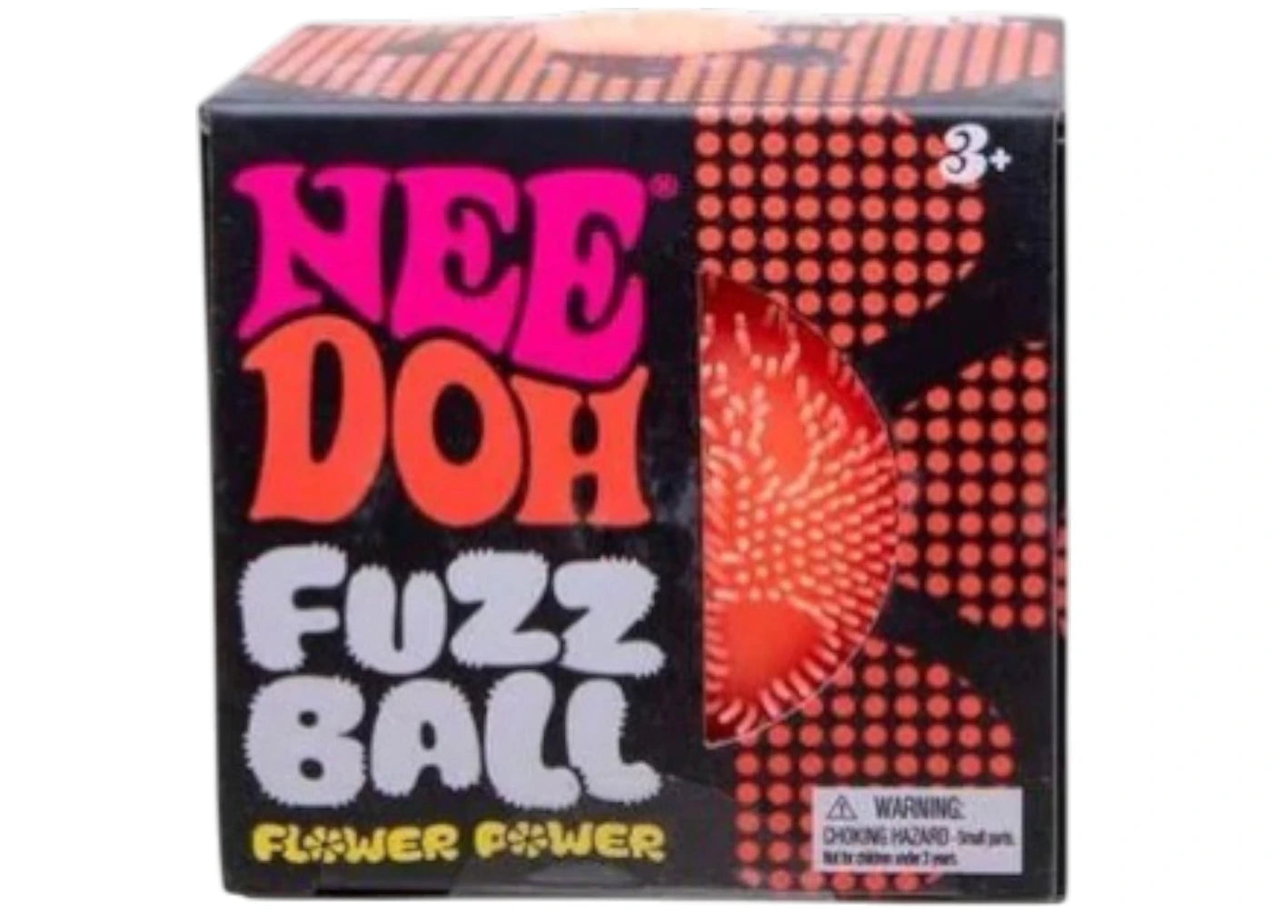 NeeDoh Flower Power Fuzz Ball Squishy Fidget Toy Orange -1