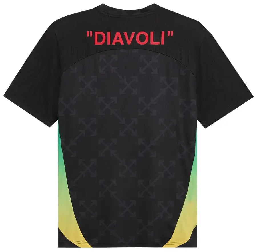 OFF-WHITE x Puma AC Milan Pre-Match S/S Jersey Black/Red