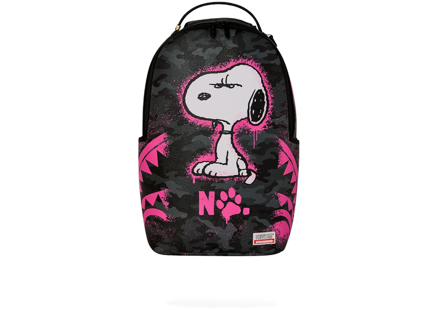 Sprayground Snoopy Pink Stencil Backpack Black/Pink -1