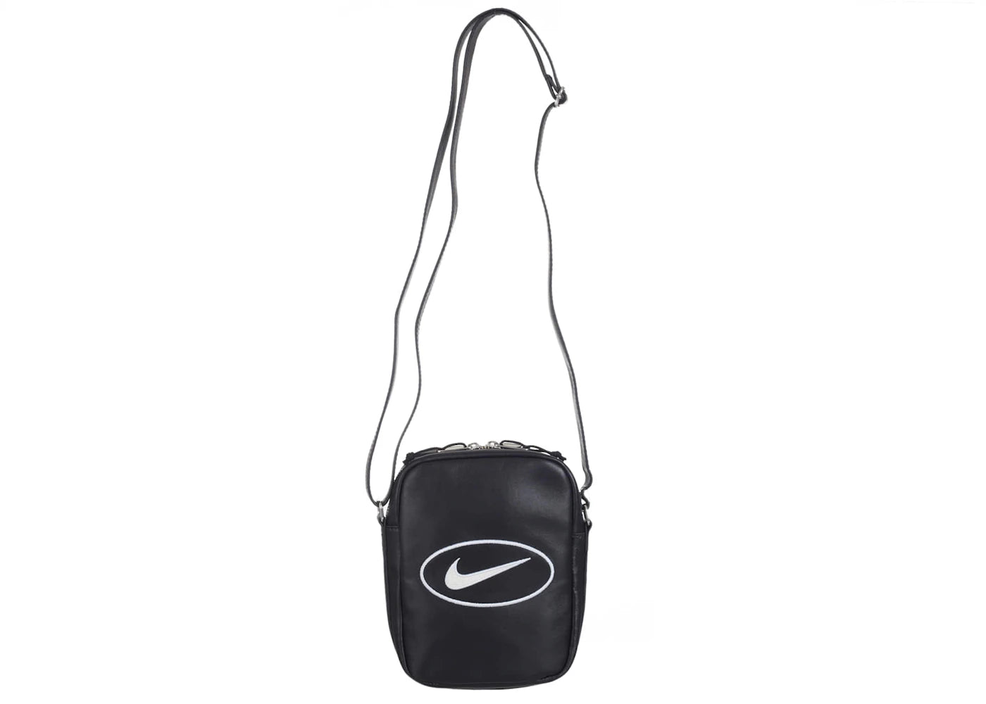 Supreme Nike Leather Shoulder Bag Black -1
