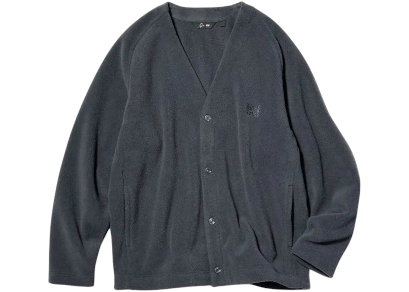 Uniqlo x Needles Fleece Cardigan Dark Grey -1
