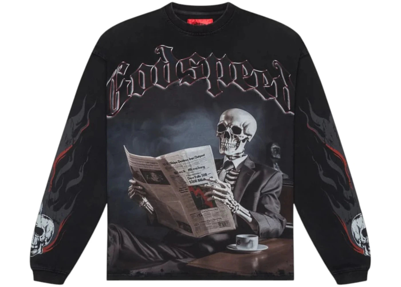 Godspeed Black Monday L/S Tee Black Wash -1