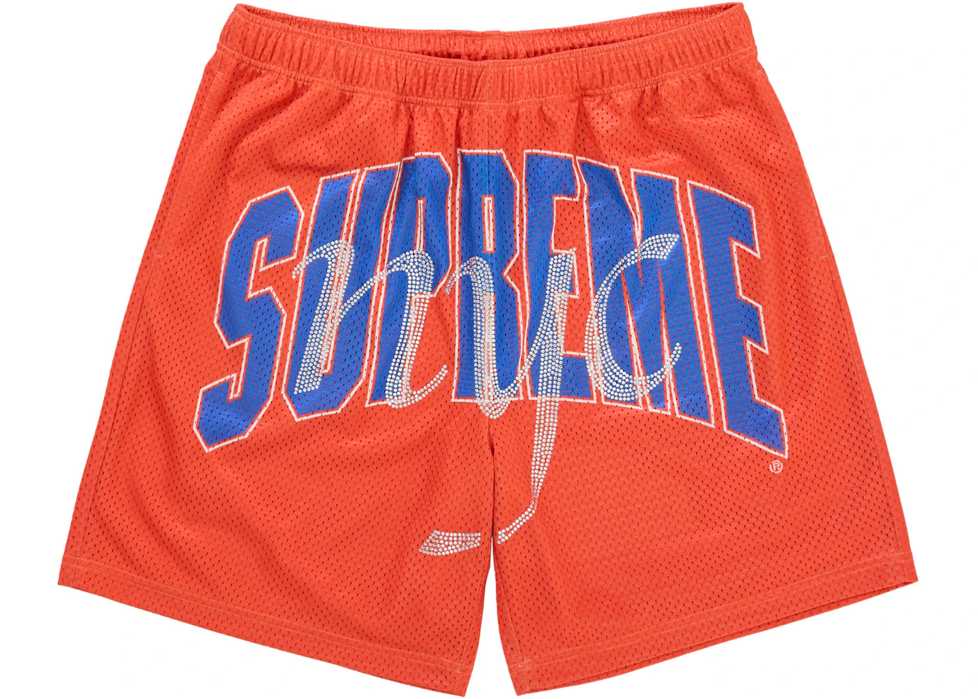 Supreme Rhinestone Mesh Short Orange -1