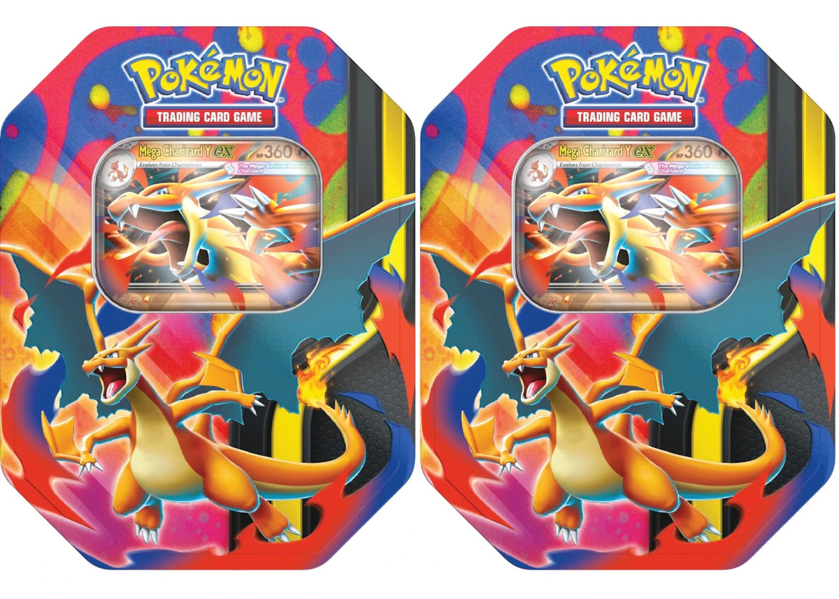 2026 Pokémon Mega Charizard Y ex Tin 2x Lot -1