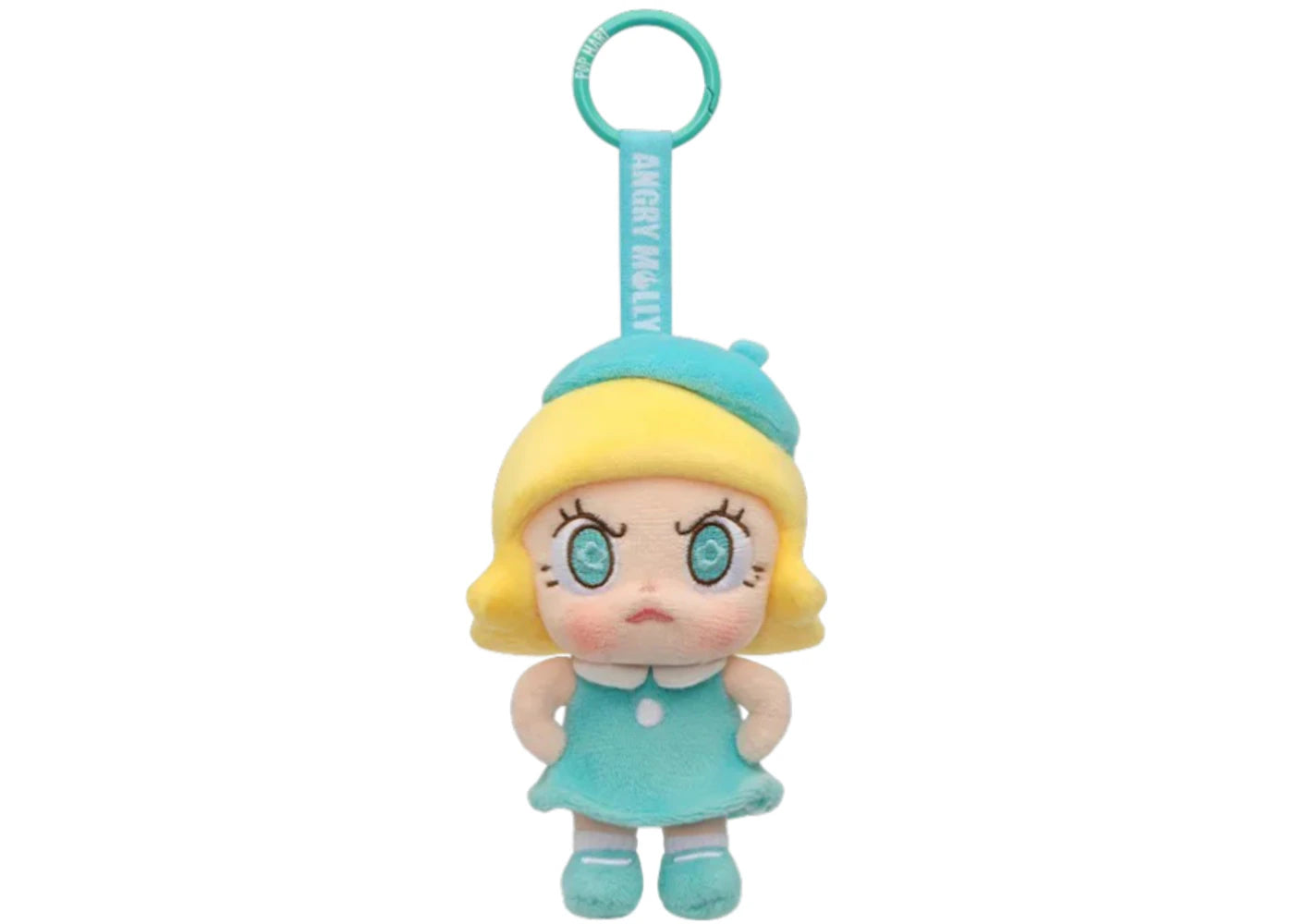 Pop Mart Angry Molly Angry Energy Series Lake Blue Fire Plush Pendant -1