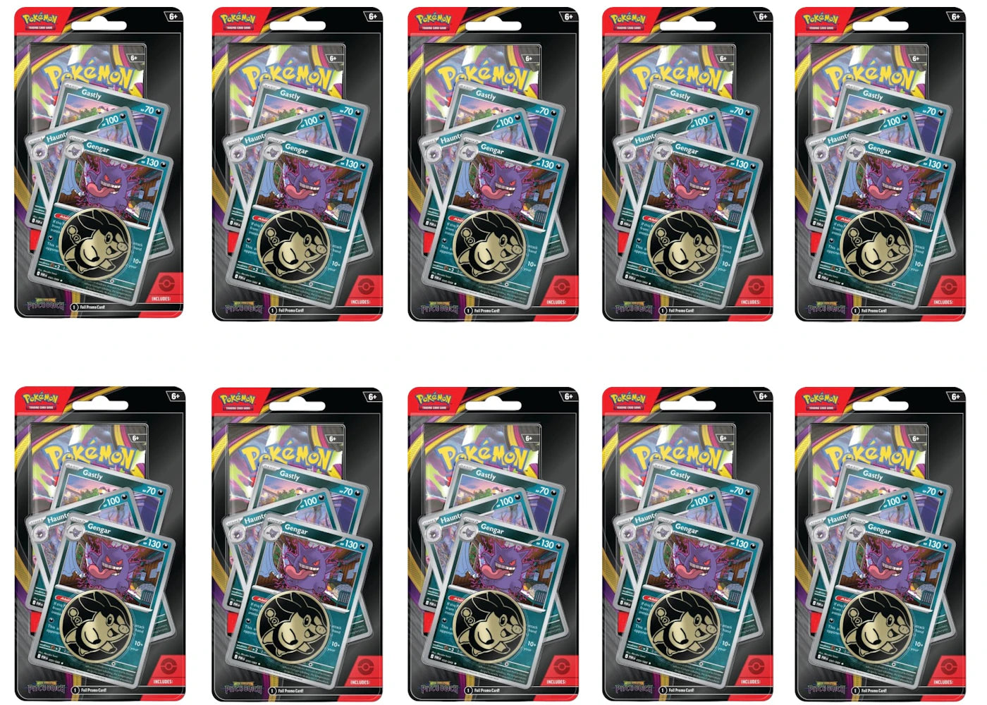 2026 Pokémon Mega Evolution Pitch Black Checkland Pack Blister (Random Promo) 10x Lot -1
