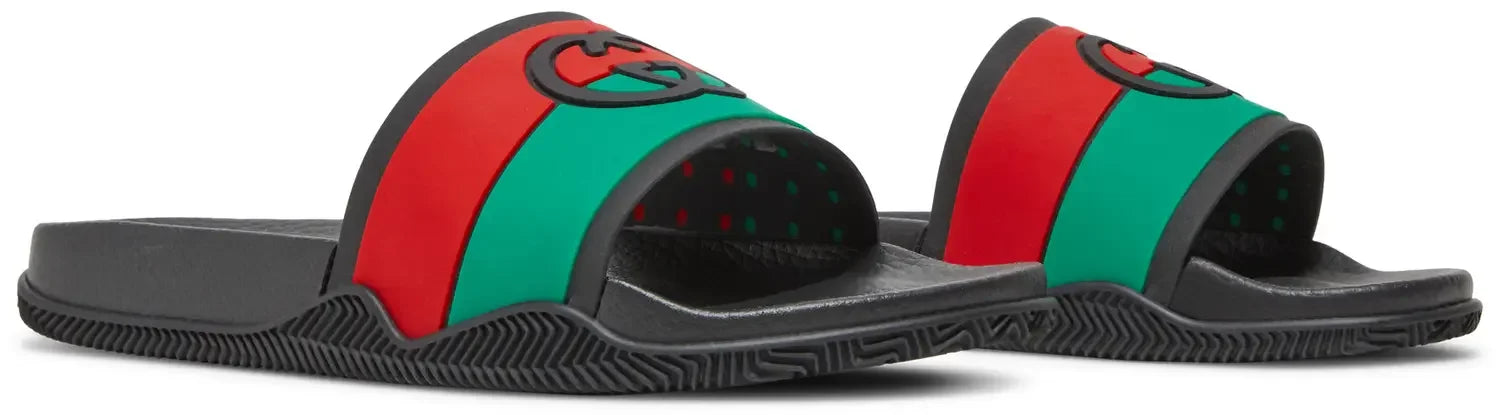 Pair Gucci Slide Interlocking G Black