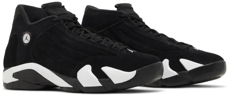 Pair Jordan 14 Retro Black White
