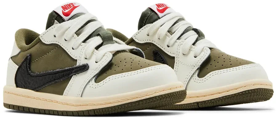 Pair Jordan 1 Retro Low OG SP Travis Scott Medium Olive (TD)