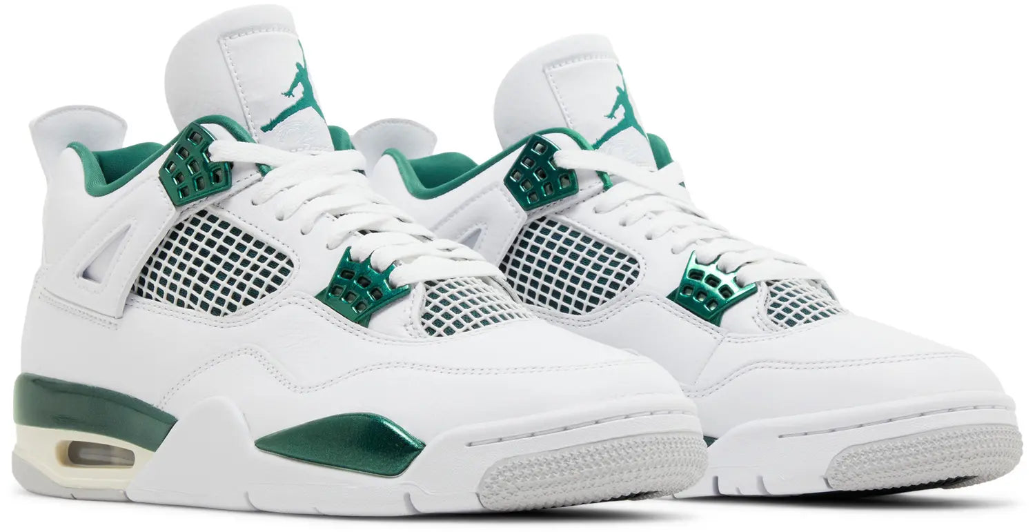 Pair Jordan 4 Retro Oxidized Green