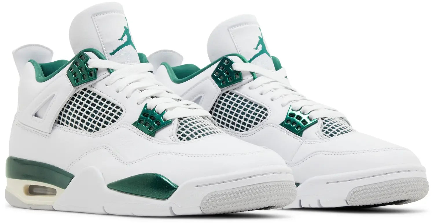 Pair Jordan 4 Retro Oxidized Green