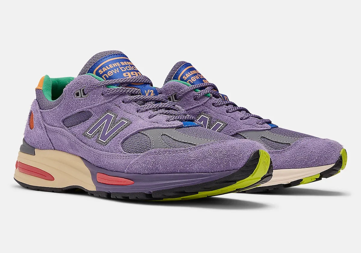 Pair New Balance 991v2 MiUK Salehe Bembury Purple