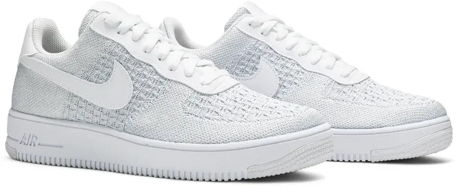 Pair Nike Air Force 1 Flyknit 2 White Pure Platinum