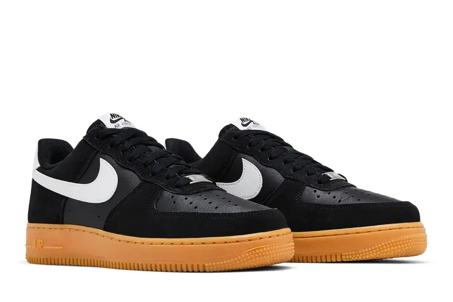 Pair Nike Air Force 1 Low '07 LV8 Black Summit White Gum