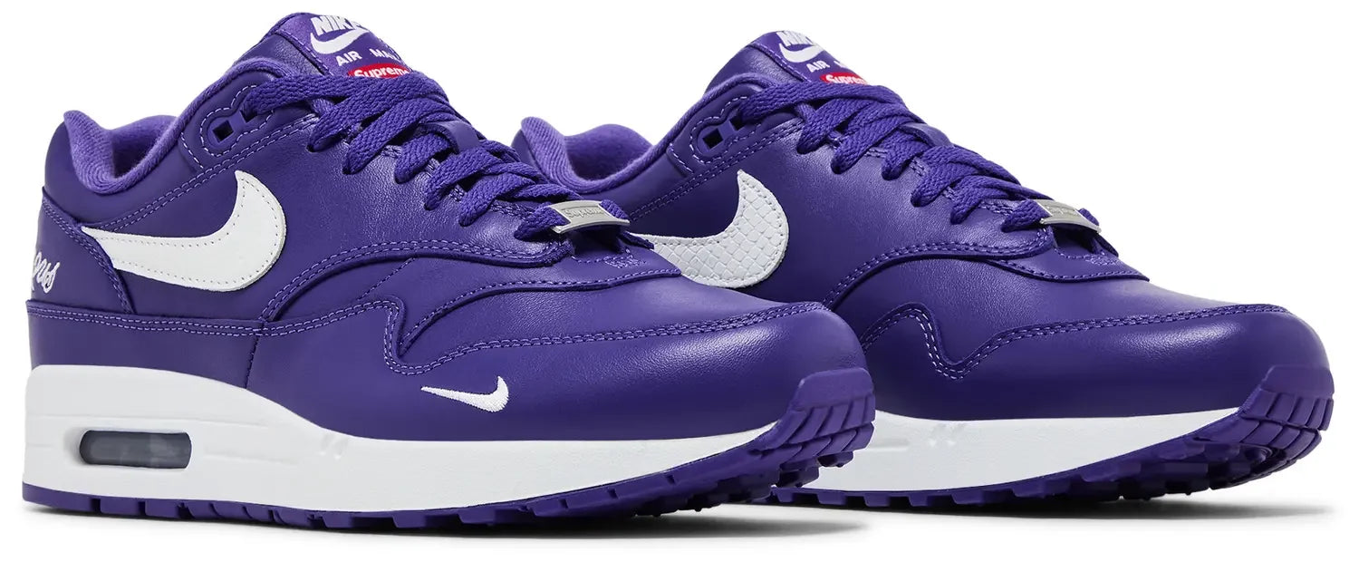 Pair Nike Air Max 1 '87 SP Supreme Varsity Purple