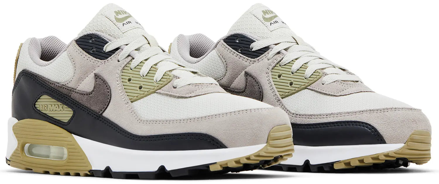 Pair Nike Air Max 90 Light Bone Neutral Olive