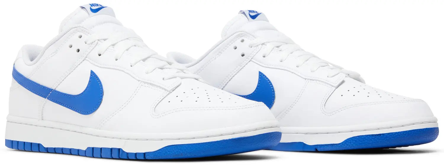 Pair Nike Dunk Low White Hyper Royal