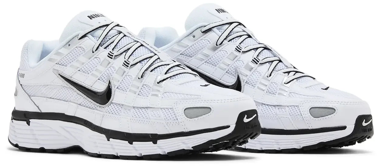 Nike P-6000 White Metallic Silver Black