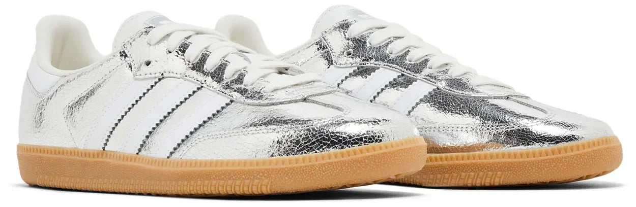 adidas Samba OG Silver Metallic Cracked Leather (W)