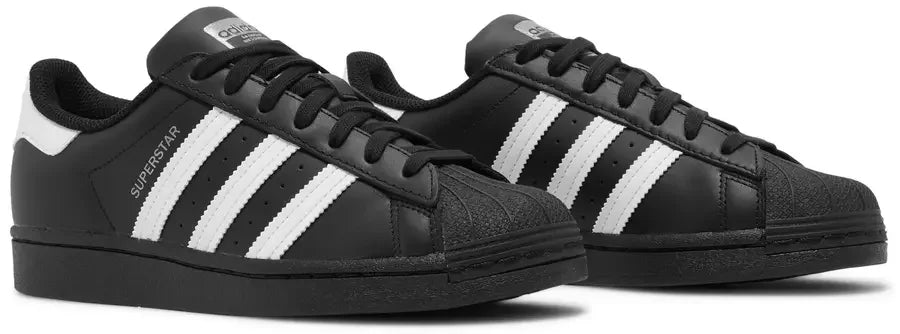 Pair adidas Superstar Core Black Cloud White Gold (GS)